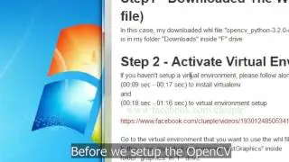 How to Setup OpenCV in Python 3.6 Virtual Environment | Windows 7