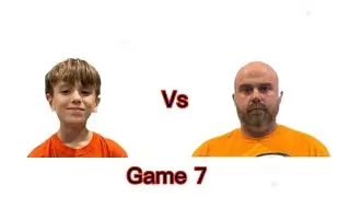 Playing knee hockey game 7