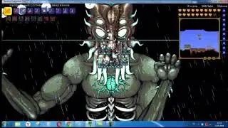 Убийство Лунара за война в эксперт режиме.Terraria expert.