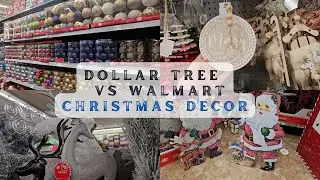 Dollar Tree vs Walmart Christmas Decor 🎅🦌🎄#comegowithmetoday