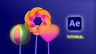 After Effects tutorial, candy loop animation