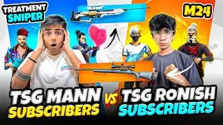 Healing Sniper Vs M24 🔫 | Tsg Mann Subscribers 👹Vs Tsg Ronish Subscribers💪 Who Wins ? - Free Fire