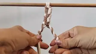 Új Makramé Minta! Forgó minta lapos csomóval / NEW Macrame Pattern for Beginners Easy