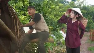 Once again, the poor girl was surprised by the young man's noble act amidst the pouring rain.