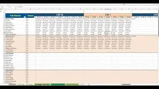 Excel Resource Work Plan