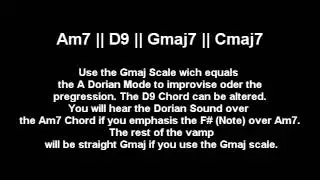 A Dorian Mode Scale - Jazzy Groovy backing and jam track