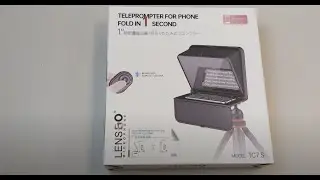 Lensgo teleprompter TC7S from Amazon unboxing cell phone smartphone tripod reading lens camera