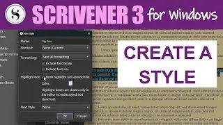 Scrivener 3 for Windows: Creating Your Own Styles