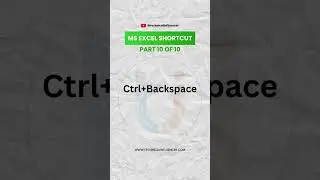 MS Excel Shortcuts Part 10 of 10 #Excel #MicrosoftExcel #ExcelShortcut #ExcelTips #ExcelTricks