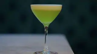 Luis Hernandez makes a Midori Sour Cocktail at Gibson & Luce in New York City