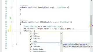 OpenFileDialog with c#