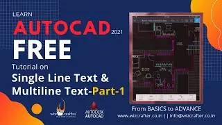 #16 | AutoCAD Tutorial - R2021 | Single Line, Multiline Text & Style Command - Part_1