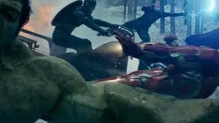 Начало фильма. Мстители против Гидры. Мстители: Эра Альтрона (2015)