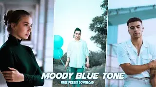 Moody Blue Tone Lightroom Editing | Moody Blue Tone Free Preset |#free_preset  🔥