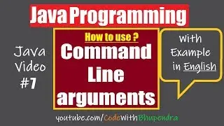 Command Line Arguments in Java in English