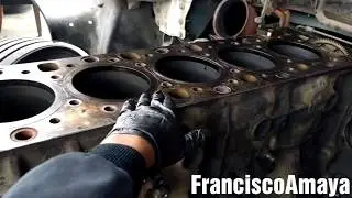 Freightliner Cascadia DD13 DD15 DD16 cylinder liner replacement engine overhaul rebuilt part 1