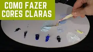 Dicas de pintura a óleo - Como fazer mistura de cores pra pintar montanhas