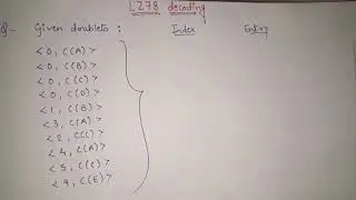 16. lz78 encoding and decoding example | LZ2 DECODING : adaptive dictionary in data compression