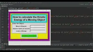 How to Calculate the Kinetic Energy of a Moving Object with Error Handler in Python ||  