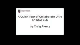 Tour of Collaborate Ultra on UGA ELC