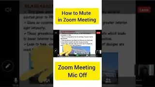 How to Mute in Zoom Meeting | In App | How to Mic Off in Zoom Meeting - 1 Minute Trick 