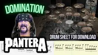 Pantera - DOMINATION (DRUM TRACK / SHEET/ MIDI)