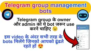 Telegram group manager bots in 2024 | Telegram group management bots for admins