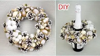 DIY NEW YEAR'S CHRISTMAS WREATH from natural materials ☆ Master class ☆ DIY2023