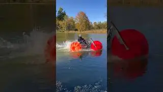 212cc powered water trike 😮 #shorts #diy #project #testing