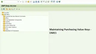 How to create purchasing value key in SAP MM