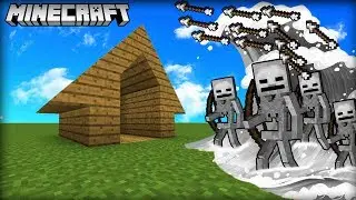 DŮM VS SKELETON TSUNAMI | MINECRAFT TSUNAMI CHALLENGE