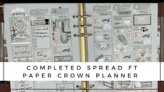Completed Spread featuring Paper Crown Planner