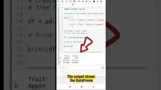 #1 Python Pandas Tutorial: How to Create a Data Frame with Fruits and Colors Example