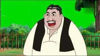 green screen cartoon actor. green screen  animation video. Cartoon character.Watch by { AAGHOSH TV }