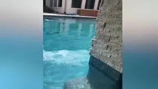 TV in Pool Grotto: The Woodlands Texas