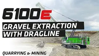 SENNEBOGEN 6100 E Duty Cycle Crane in operation for gravel extraction