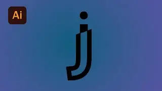 Letter ij logo design concept in Adobe Illustrator #shorts