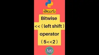 Bitwise Left Shift operator using example  in python 