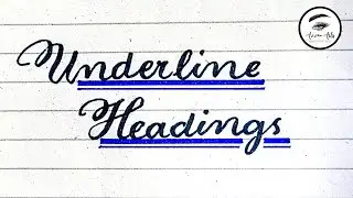 How to Underline cut marker Headings | By Azzan Arts