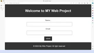 This project is a basic web page with a form for user input and HTML, CSS Language. #coding