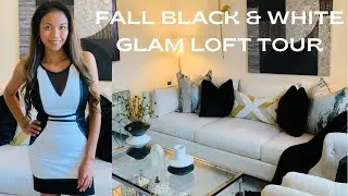 NEW* 2021 FALL DECORATE WITH ME | BLACK AND WHITE | GLAM LOFT TOUR 