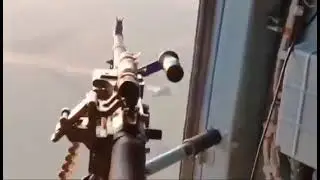 Shooting down kamikaze drone Shahed 126 by the Mi 8 helicopter of the Ukrainian army