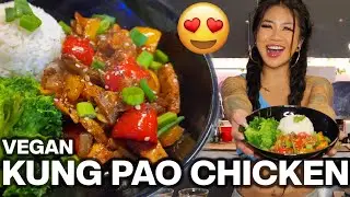 Cooking Vegan Kung Pao Chicken 🍃🍛| Kimmy's Plant Kitchen | Kimmy Tan