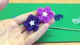 Цветок лумигуруми из резинок Rainbow Loom