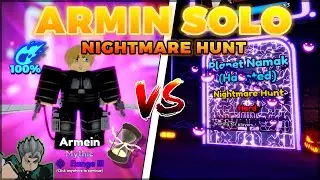 ARMIN Solo 50 Waves Nightmare Hunt Strat Without *OP* Trait | Anime Adventures