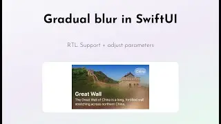 Gradual blur in SwiftUI (Scrim overlay blur effect)