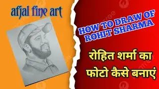 how to draw image of rohit sharma/ rohit sharma ka photo kaise banaye/ design painting