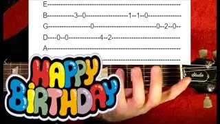 Happy Birthday - EASY Guitar Lesson With Tabs