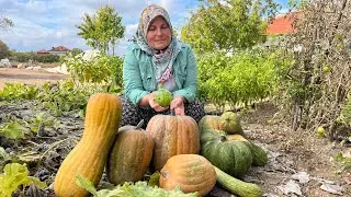 LIFE IN AN AEGEAN VILLAGE / LAST WINTER HUNGS PUMPKIN - CURE GRAPE - BEANS / A BUSY DAY IN THE VI...