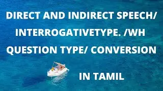 DIRECT AND INDIRECT SPEECH/INTERROGATIVETYPE. /WH QUESTION TYPE/CONVERSIONTO INDIRECTSPEECH/INTAMIL.